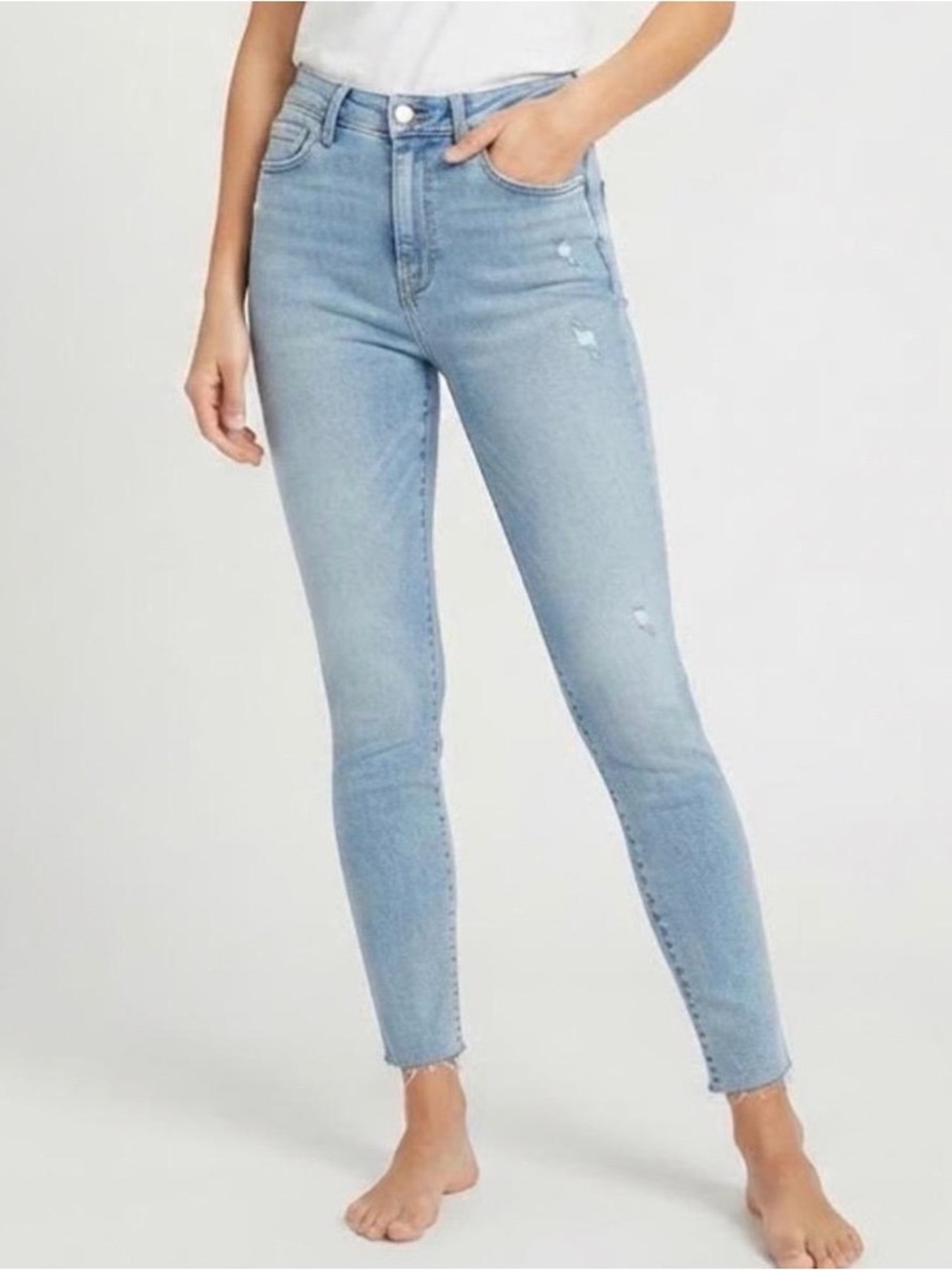 H&M Women's Light Blue Curvy Jeggings Ultra High Waist